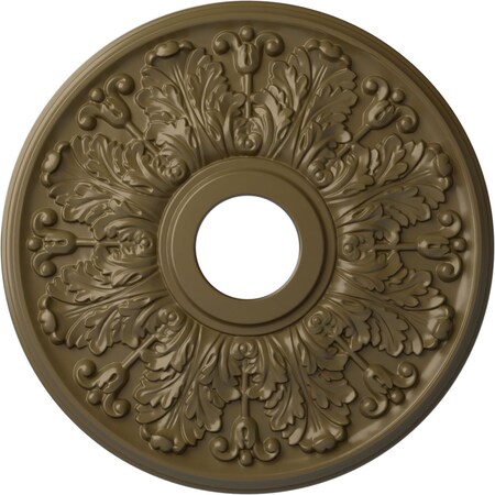 Ekena Millwork Apollo Ceiling Medallion (Canopies up to 5 5/8"), 16 1/2"OD x 3 5/8"ID x 1 1/8"P, Mississippi Mud CM16APMMF